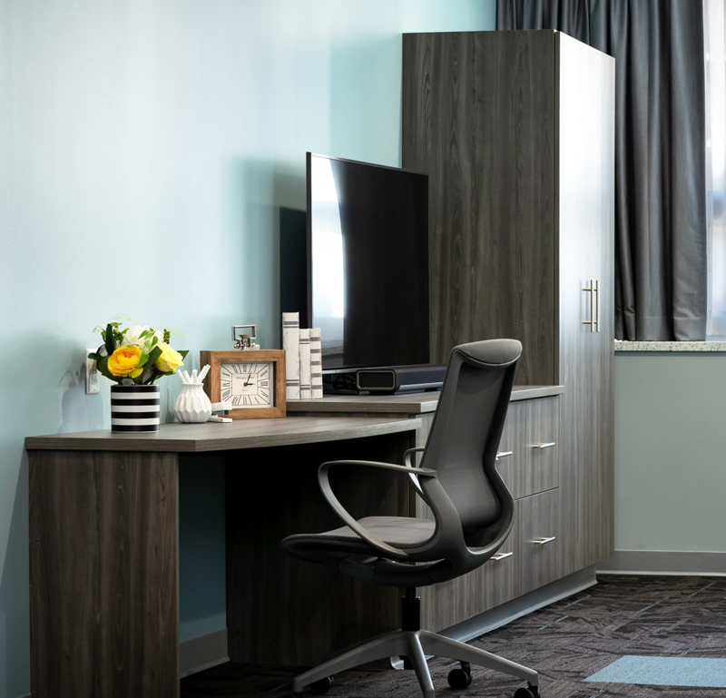 Desk with chair